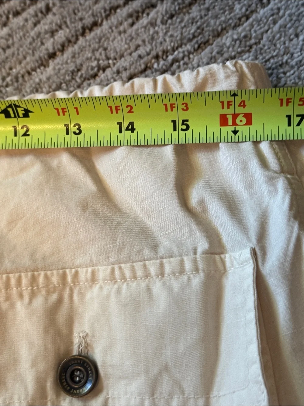 Front Street 8 NWT Ivory Beige Cargo Jogger Pants Euro Style Made in Italy Med